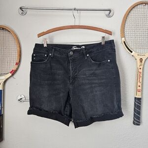 Seven7 Black Jean Shorts Relaxed Bermuda 14